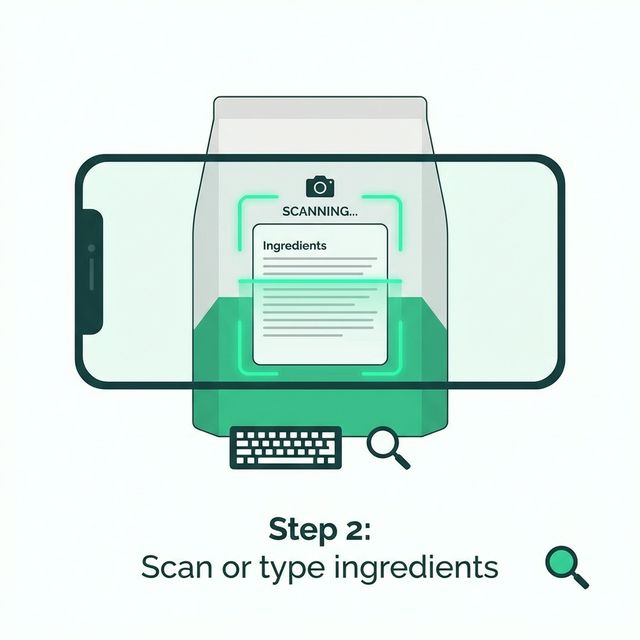 Step 2: Scan or type ingredients